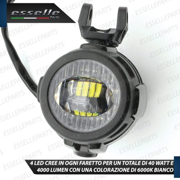 Coppia Fari Supplementari LED per illuminazione KAWASAKI Z 250 2015-2016 ABS