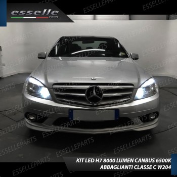 Conversione Fari Full LED 6000K bianco Mercedes Classe C W204 Pre-Restyling