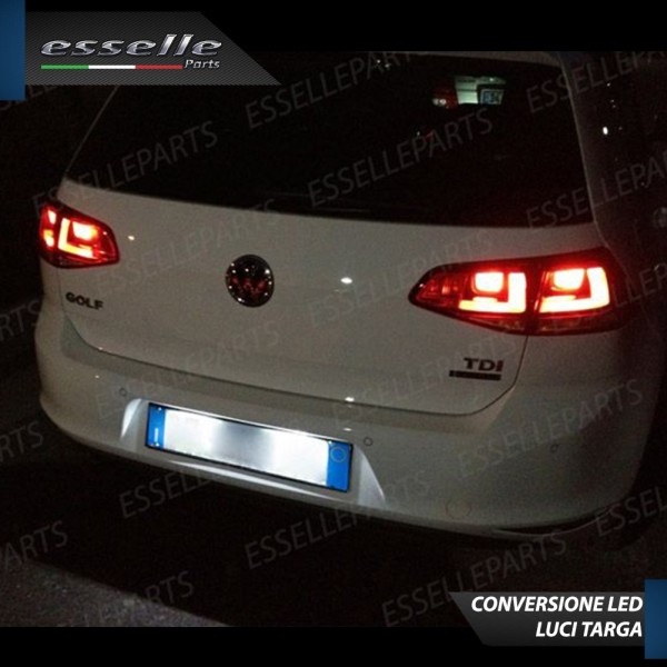 Kit LED interni + Luci targa LED 6000K Bianco Canbus VW Golf MK7 con interni alogeni