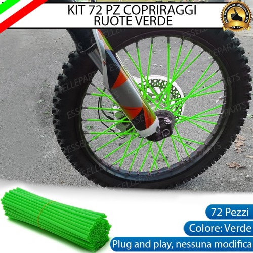 Kit Cover - VERDE - Raggi in ABS per moto,motorini,scooter KAWASAKI