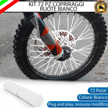 Kit Cover Copri Raggi di colore BIANCO Specifico per moto,motorini,scooter,quad  Triumph