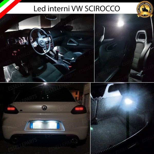 Kit LED Interni + Targa 6000K Bianco Canbus per VW Scirocco Restyling