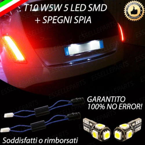 Coppia Luci Targa 5 LED Per Lancia Delta MK3 Canbus 6000K Bianco Ghiaccio
