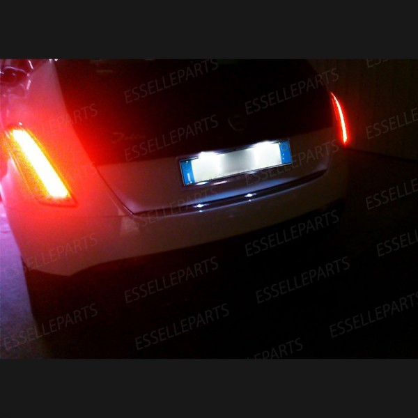 Coppia Luci Targa 5 LED Per Lancia Delta MK3 Canbus 6000K Bianco Ghiaccio