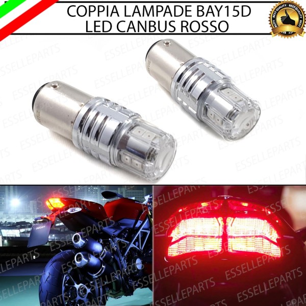 Coppia Lampade LED BAY15D Stop / Posizione Posteriori per KAWASAKI ZXR 750 1991-1992