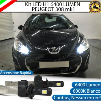 Kit Full LED H1 Abbaglianti 6400 LUMEN PEUGEOT 308 Kit Full LED H1 Abbaglianti 6400 LUMEN PEUGEOT 308