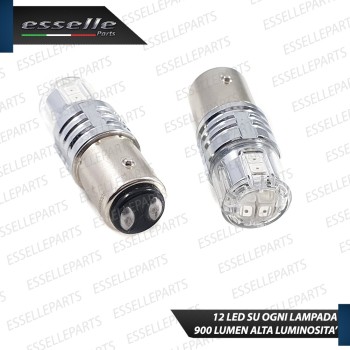 Coppia Lampade LED BAY15D Stop / Posizione Posteriori per KAWASAKI Ninja 750 ZX-7R 2001