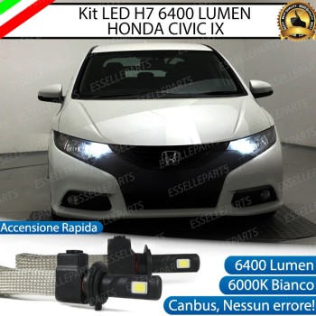 Kit Full LED H7 6400 LUMEN Abbaglianti HONDA CIVIC IX Kit Full LED H7 6400 LUMEN Abbaglianti HONDA CIVIC IX