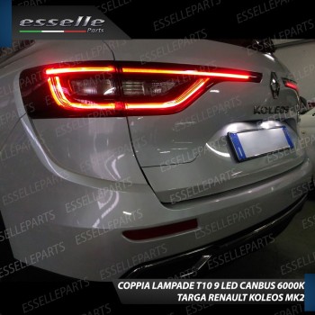Luci Targa 9 LED per Renault Koleos MK2 Canbus 6000K Bianco
