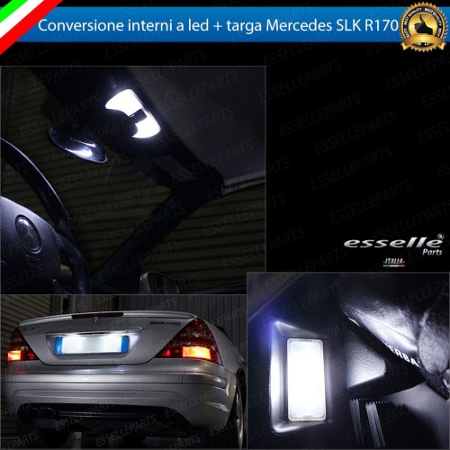 Kit LED Interni + Targa 6000K Bianco Canbus per Mercedes SLK R170 Dal 2001