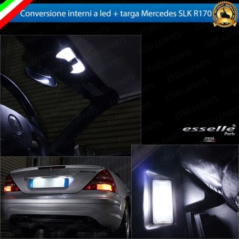 Kit LED Interni + Targa 6000K Bianco Canbus per Mercedes SLK R170 Dal 2001