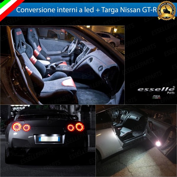 Kit LED Interni + LED Targa Per Nissan GTR R35 6000K Canbus
