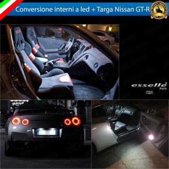 Kit LED Interni + LED Targa Per Nissan GTR R35 6000K Canbus