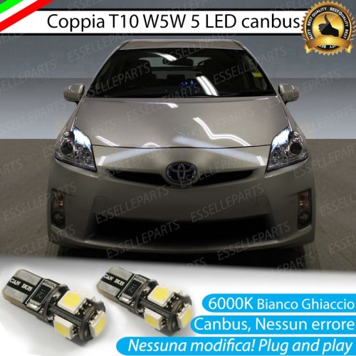 Luci Posizione Led Canbus TOYOTA PRIUS 6000K Luce Bianca No Error