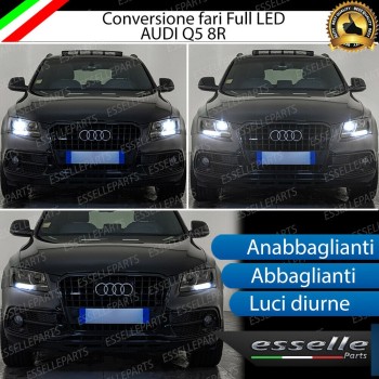 Conversione Fari Full LED 6000k canbus AUDI Q5 Luce Bianca No Error