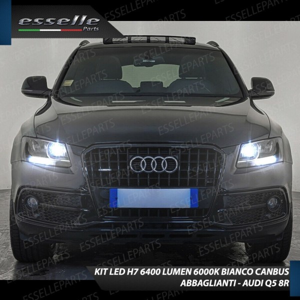 Conversione Fari Full LED 6000k canbus AUDI Q5 Luce Bianca No Error