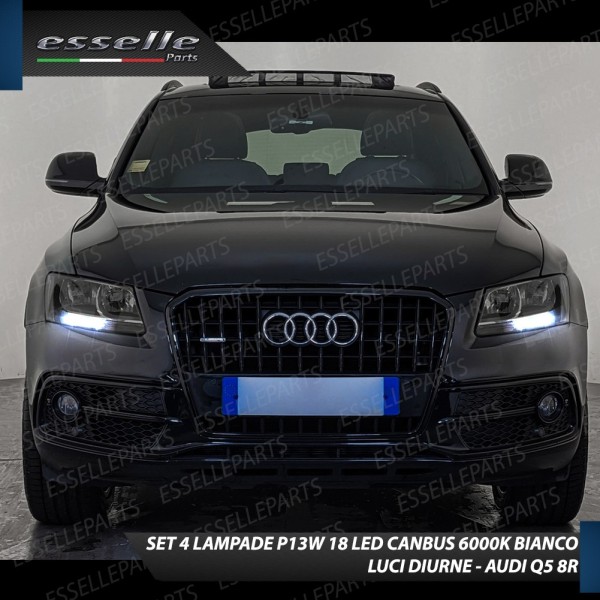 Luci DIURNE Led Canbus AUDI Q5 8R Luce Bianca No Error