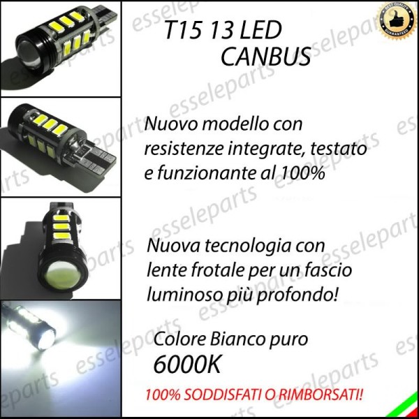 COPPIA LUCI RETROMARCIA LED CANBUS PER AUDI A1 8X