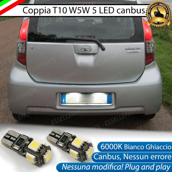 Luci Targa 5 LED Canbus 6000K per DAIHATSU SIRION