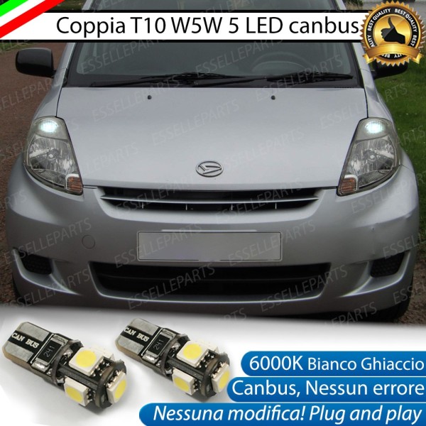 Luci posizione T10 W5W 5 LED Canbus DAIHATSU SIRION