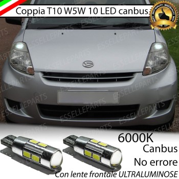 Coppia Lampade T10 W5W LED canbus con lente frontale per luci di posizione per DAIHATSU SIRION