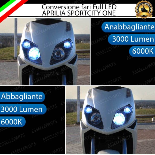 Conversione - ULTRA COMPATTA - Fari Full LED per APRILIA Sportcity (125) (2008-2012) One