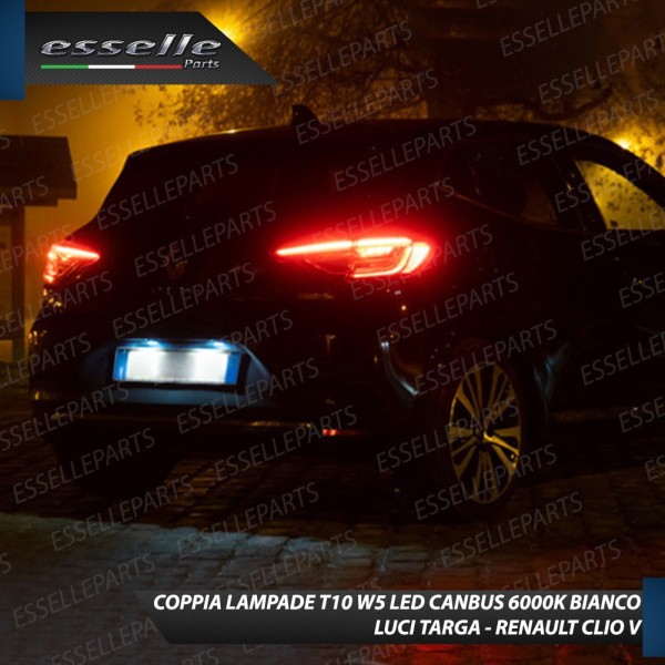 Luci Targa 5 LED Canbus 6000K per RENAULT CLIO 5