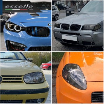 Pellicola Adesiva Nero Lucido Fume' Oscuramento Fari 40% Auto Moto 40 X 150 Cm