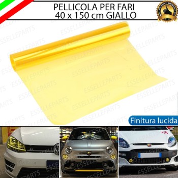 Pellicola Adesiva Giallo Lucido per Fari Auto Moto 40 X 150 Cm