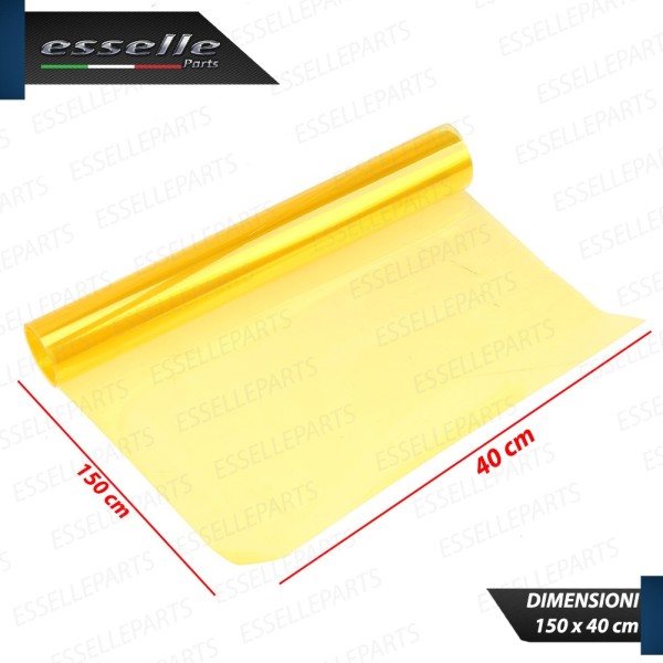 Pellicola Adesiva Giallo Lucido 40 X 150 Cm per Fari moto,motorini,scooter KTM