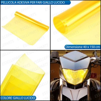 Pellicola Adesiva Giallo Lucido 40 X 150 Cm per Fari moto,motorini,scooter MOTO GUZZI