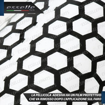 Pellicola Adesiva Per Fari Nido D'Ape Nero Lucido per moto HUSQVARNA