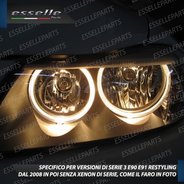 Kit Angel Eyes A Led Cree Canbus 6000k bianco Per BMW Serie 3 E90 E91 Dal 09/2008