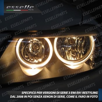Kit Angel Eyes A Led Cree Canbus 6000k bianco Per BMW Serie 3 E90 E91 Dal 09/2008