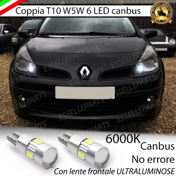 Luci Di Posizione 6 LED Per Renault Clio 3 Luce Bianca