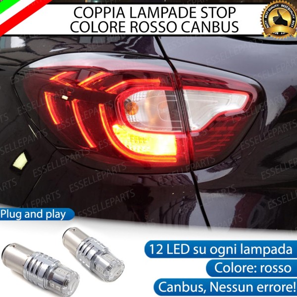 Coppia Lampade LED P21W Stop Posteriori per RENAULT CAPTUR MK1 RESTYLING