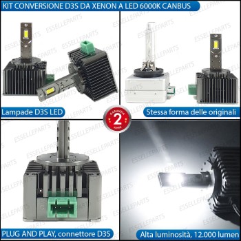Coppia Lampade D3S Led Da Xenon A Led 12000 Lumen 6000K OPEL Mokka Coppia Lampade D3S Led Da Xenon A Led 12000 Lumen 6000K OPEL Mokka
