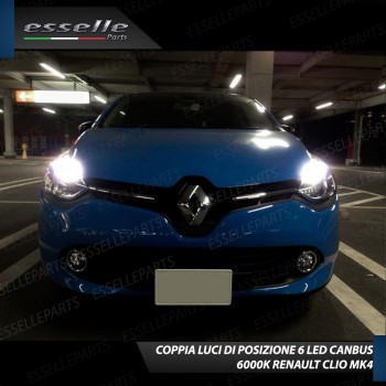 Coppia luci di posizione T10 W5W 6 LED canbus 6000K Bianco Renault Clio 4