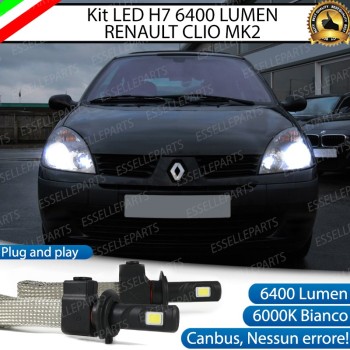 Kit Full LED H7 6400 Lumen 6000K Anabbaglianti RENAULT CLIO 2