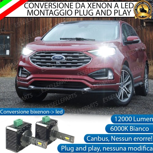 Coppia Lampade D3S Led Da Xenon A Led 12000 Lumen 6000K FORD Edge