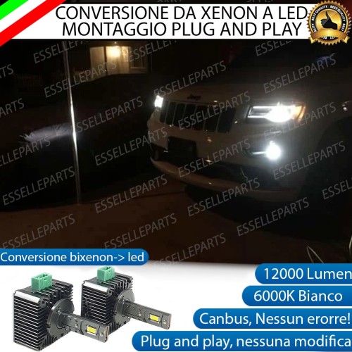 Conversione D3S Led Da Xenon A Led 12000 Lumen 6000K JEEP Grand Cherokee IV WK2 dal 2014