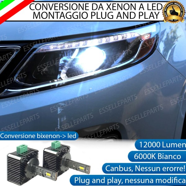 Coppia Lampade D3S Led Da Xenon A Led 12000 Lumen 6000K KIA Sorento 2 dal 2013 in poi