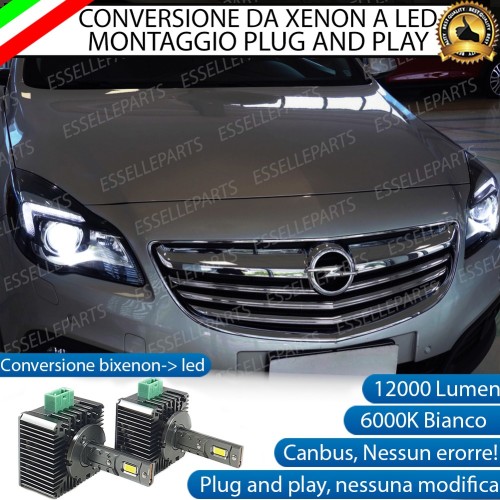 Coppia Lampade D3S Led Da Xenon A Led 12000 Lumen 6000K OPEL Insignia dal 2014 in poi