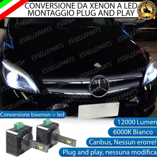 Coppia Lampadine di Ricambio Bi-Xenon D3S per MERCEDES CLASSE B (W246) Luci  Bianco Ghiaccio 6000K 35W