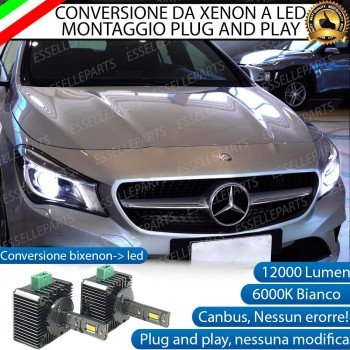 Coppia Lampade D3S Led Da Xenon A Led 12000 Lumen 6000K MERCEDES CLA W117