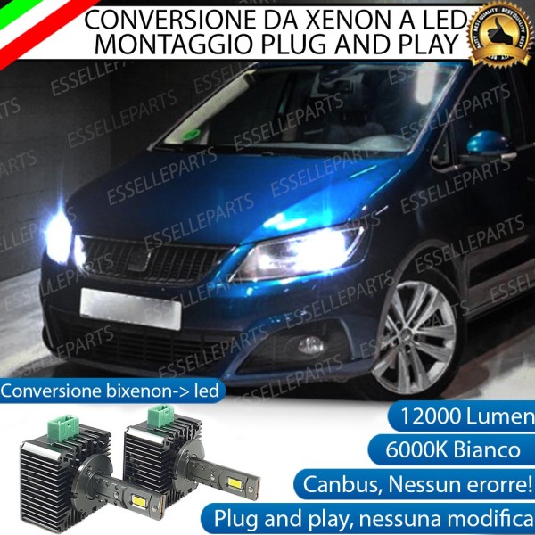 Coppia Lampade D3S Led Da Xenon A Led 12000 Lumen 6000K SEAT Alhambra 7MS
