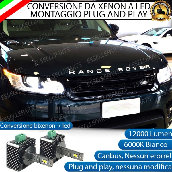 Coppia Lampade D3S Led Da Xenon A Led 12000 Lumen 6000K LAND ROVER Range Rover IV
