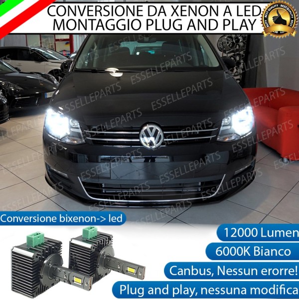 Coppia Lampade D3S Led Da Xenon A Led 12000 Lumen 6000K VOLKSWAGEN Sharan 7N