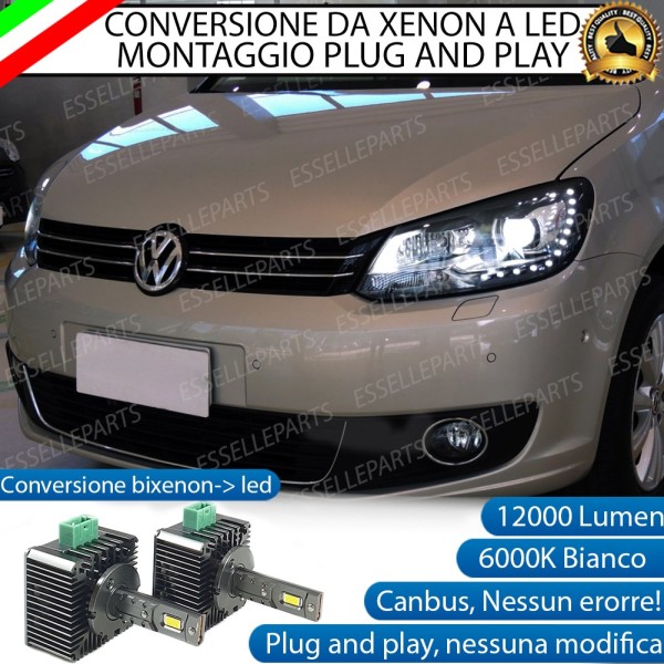 Coppia Lampade D3S Led Da Xenon A Led 12000 Lumen 6000K VOLKSWAGEN Touran V3