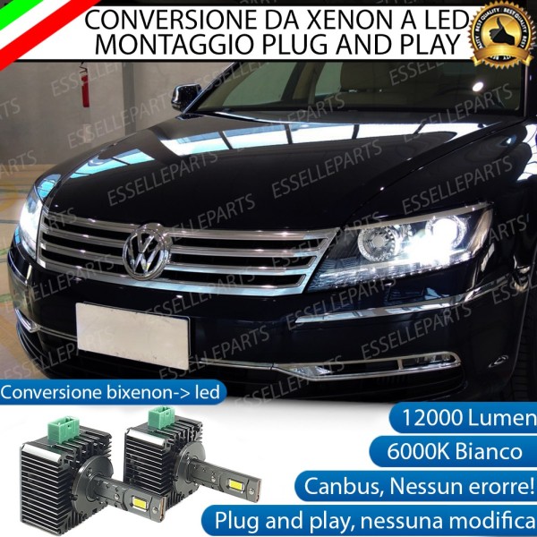 Conversione D3S Led Da Xenon A Led 12000 Lumen 6000K VW Phaeton dal 2011 in poi